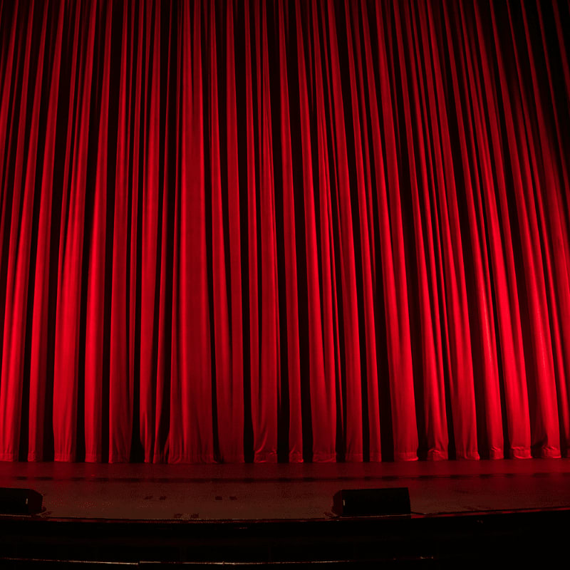 red theater curtain
