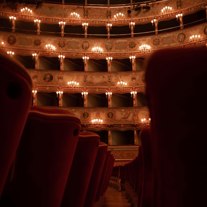 red and gold theater seats