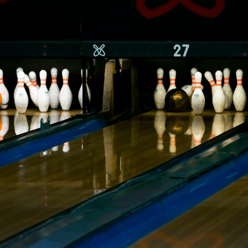 two set of bowling pins