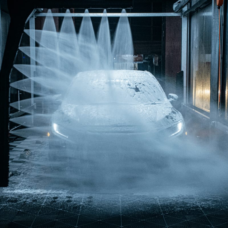 water fountain in the middle of the road