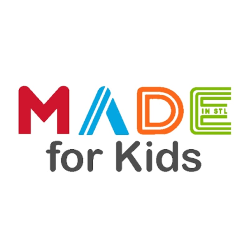 Colorful letters spelling "MADE" with "for Kids" below them are set against a white background.