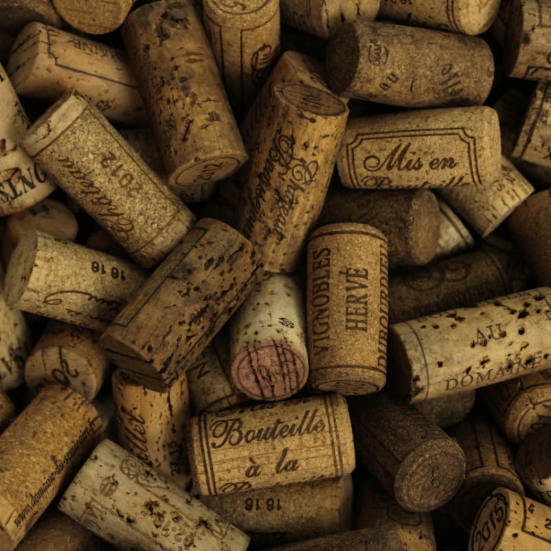 assorted printed cork stoppers