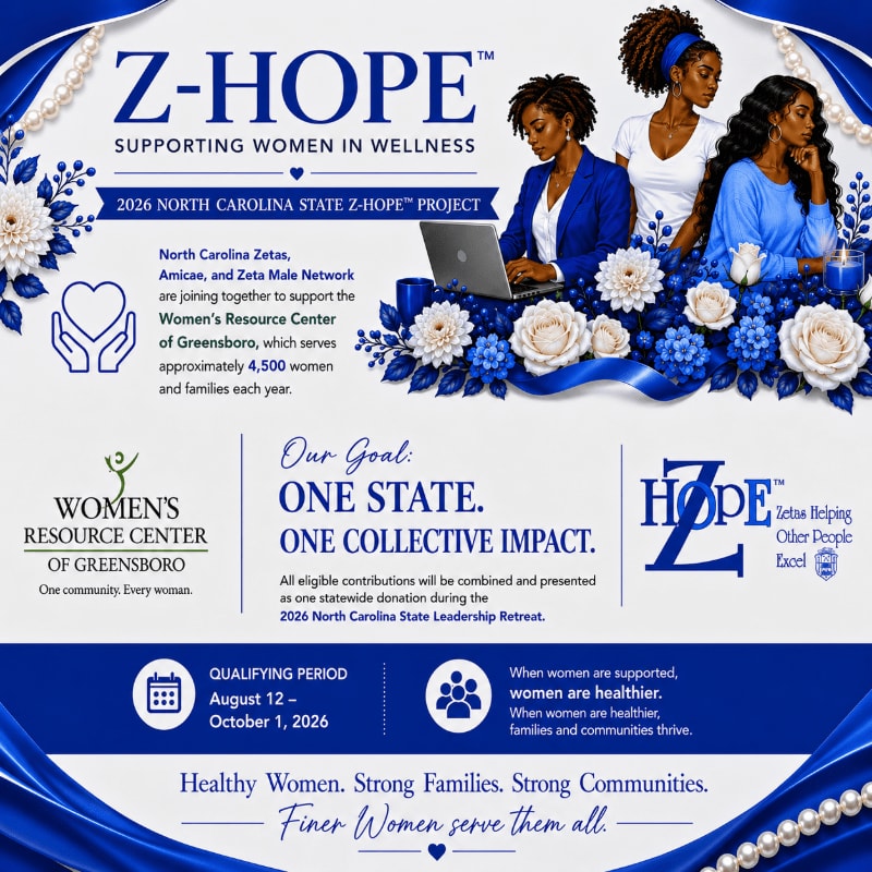 Three women are featured in the background, with text and logos in the foreground detailing a project supporting women in wellness.