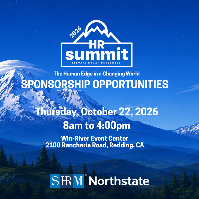 A mountain landscape with a logo and event details for the HR Summit in the foreground.