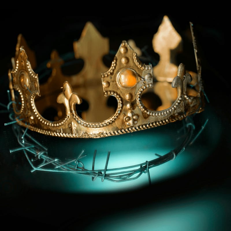 a gold and silver mask
