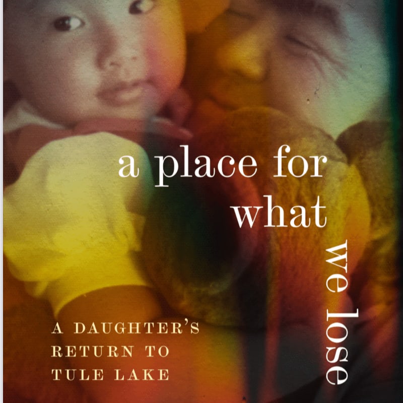 A close-up of a baby's face in the foreground is overlaid with text, while the background is a blurred, abstract mix of colors and shapes.