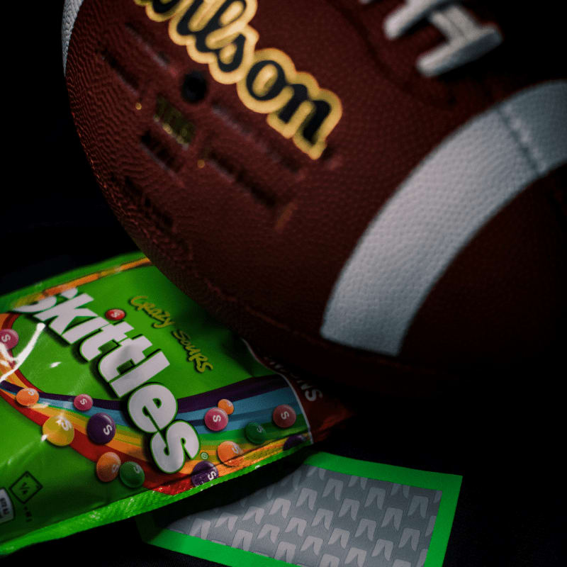 green and white plastic pack