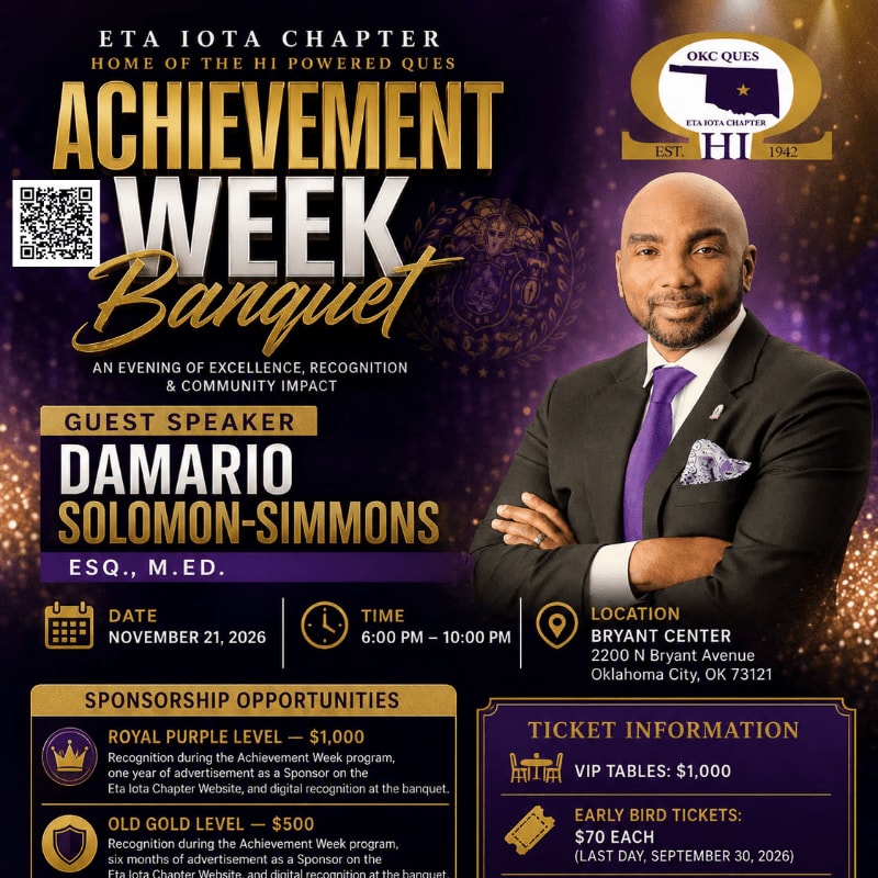 A formal banquet announcement features a smiling man in a suit in the background, with event details and sponsorship opportunities in the foreground.