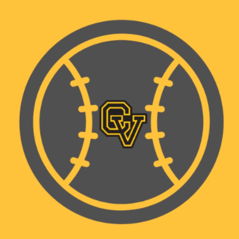 A stylized baseball with the letters "CV" in the center is set against a solid yellow background.