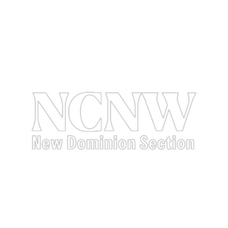 A faint outline of the letters "NCNW" and "New Dominion Section" appears against a stark white background.
