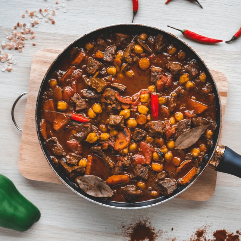 cooked food on black bowl