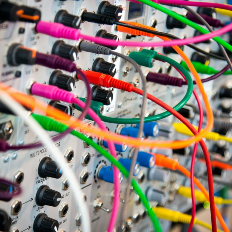assorted electric cables