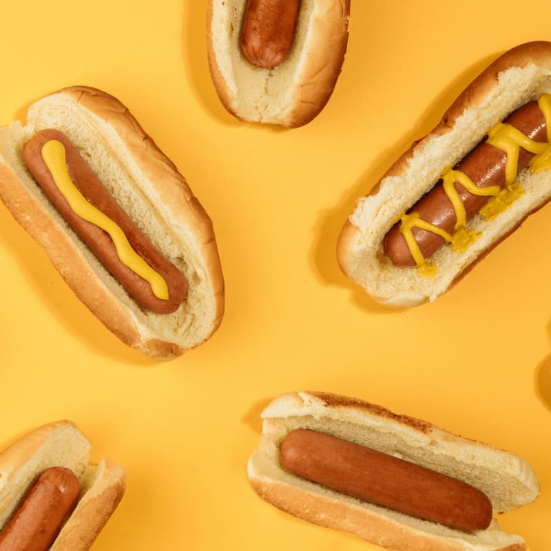 brown bread with hotdog on top