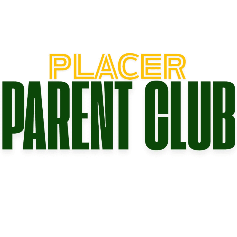 Green text reading "PARENT CLUB" is in the foreground, with yellow text reading "PLACER" above it, all against a white background.