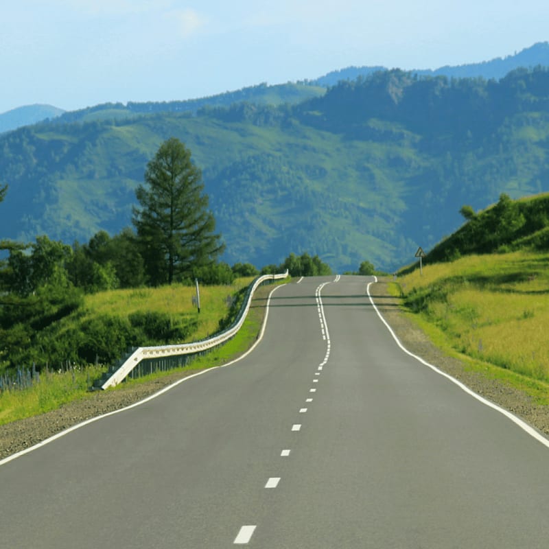 gray concrete road