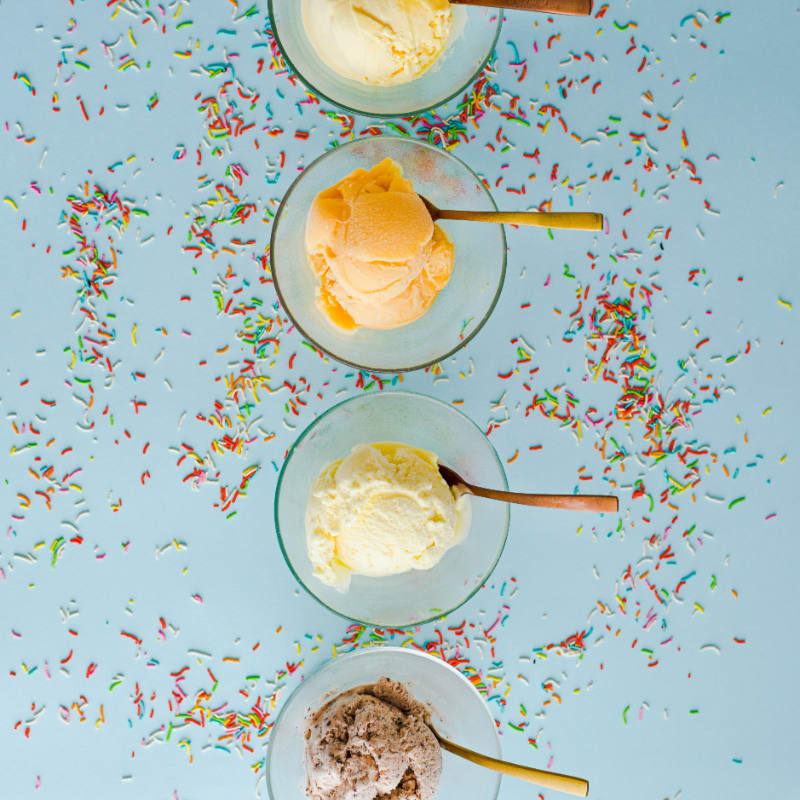 ice cream on white ceramic bowl