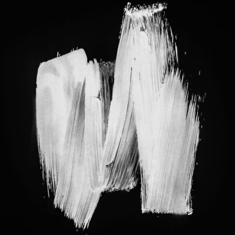 white and black abstract painting