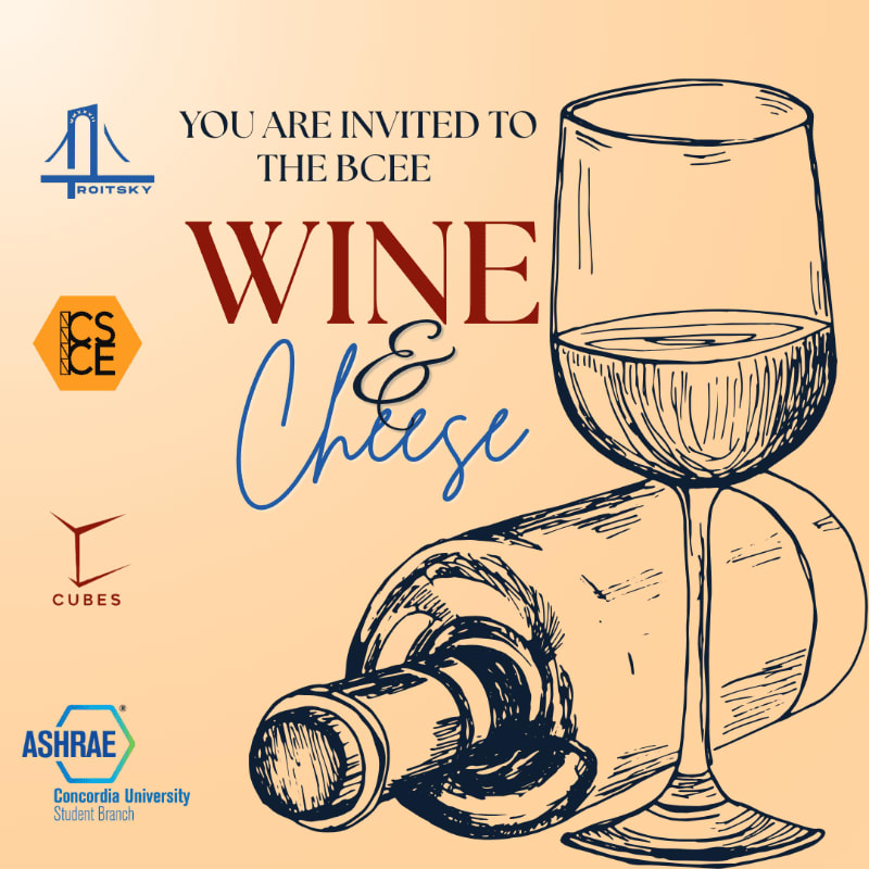 A wine glass and bottle sketch sit in the foreground against a light orange background featuring event text and various organization logos.