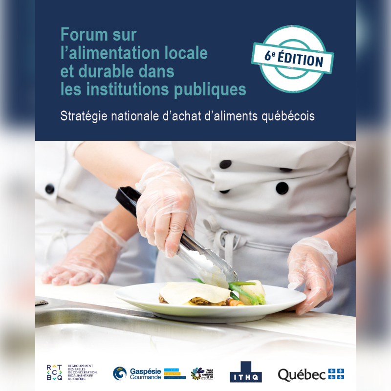 A chef in white attire and gloves plates food in the foreground, set against a dark blue background featuring French text and a "6e ÉDITION" seal.