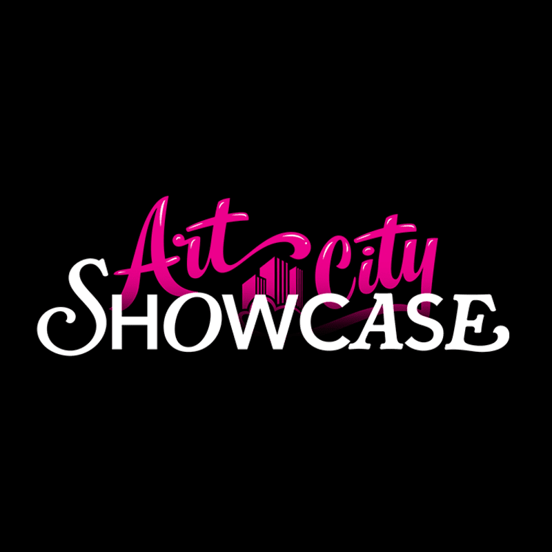 The words "Art City SHOWCASE" in pink and white text are centered against a solid black background.