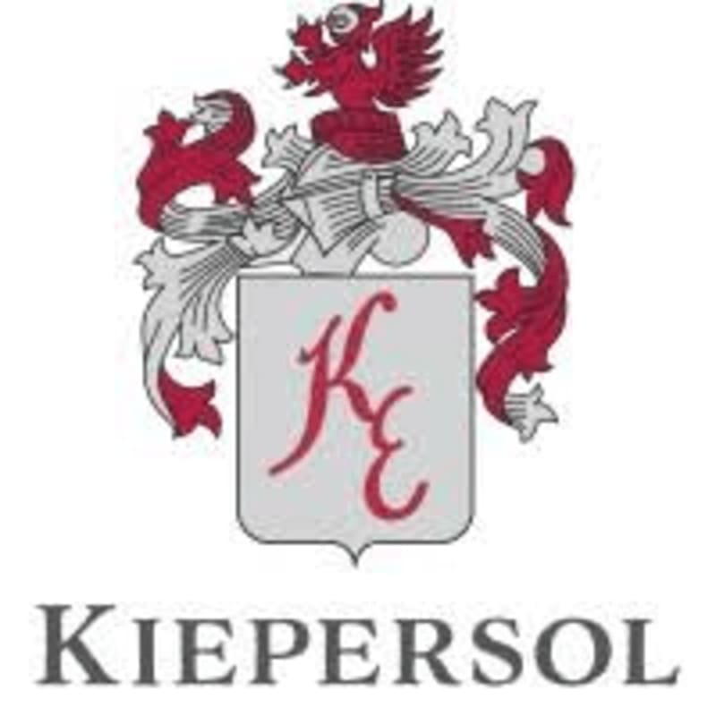 A red and silver heraldic crest featuring the letters "KE" on a shield sits above the word "KIEPERSOL" against a plain white background.