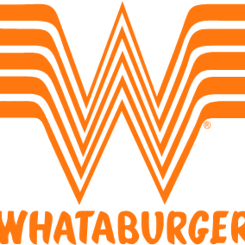 An orange stylized "W" and the word "WHATABURGER" are set against a plain white background.