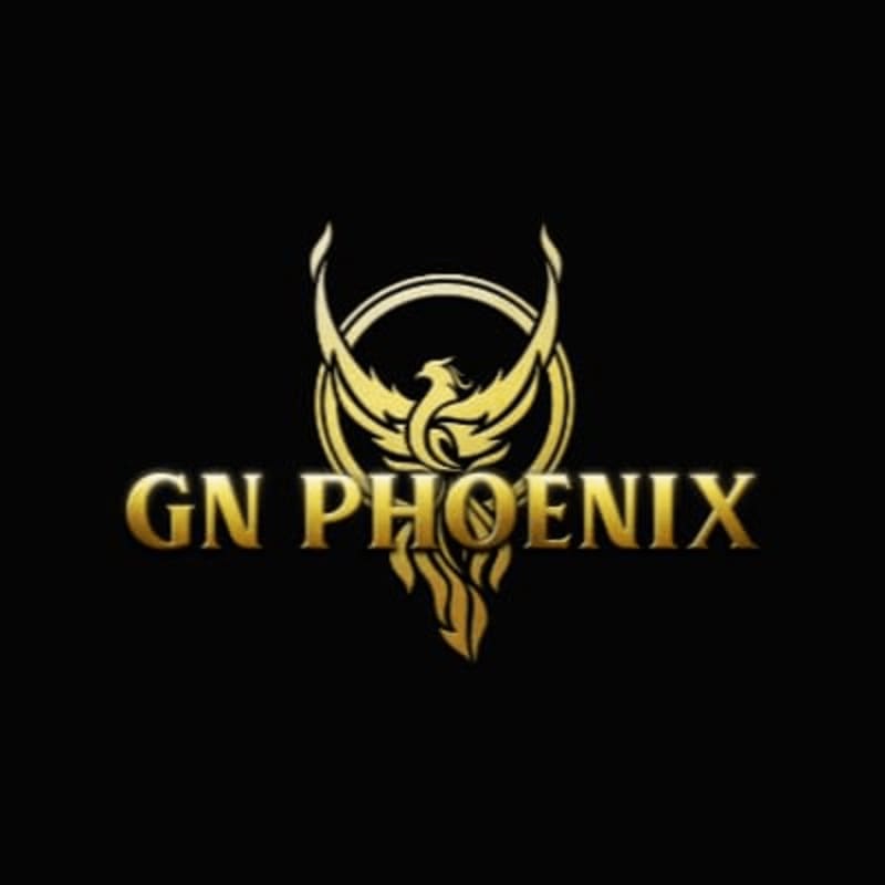 A golden phoenix logo with the words "GN PHOENIX" is centered against a black background.