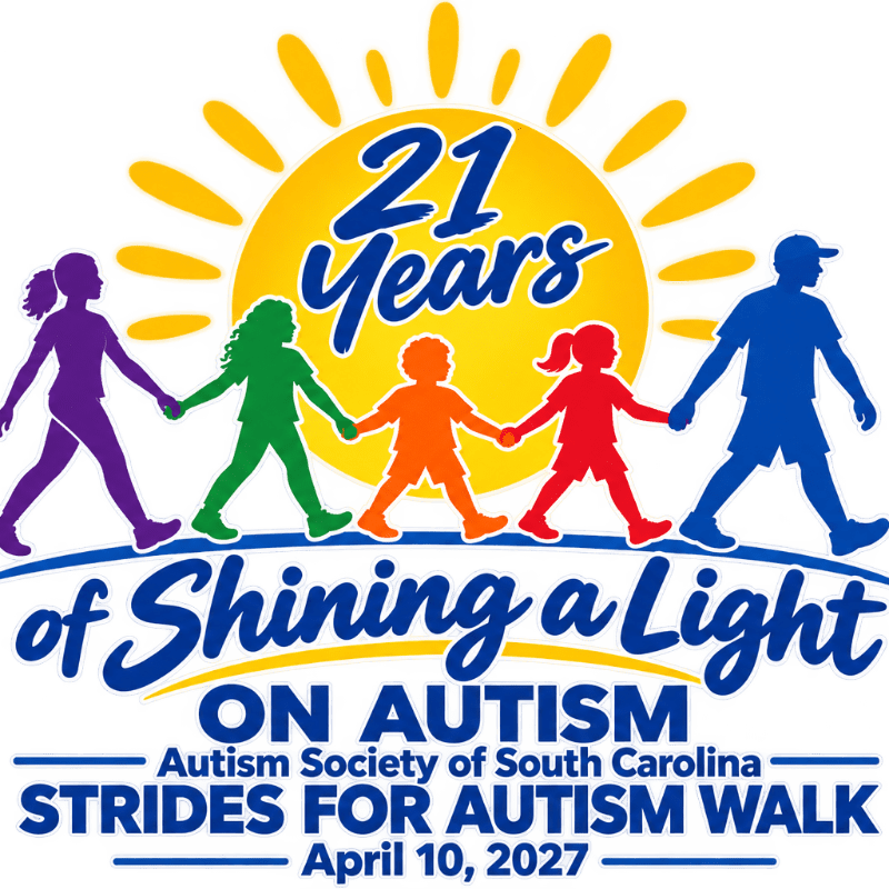 Five colorful silhouettes of people holding hands stand in the foreground against a bright yellow sun and blue text in the background.