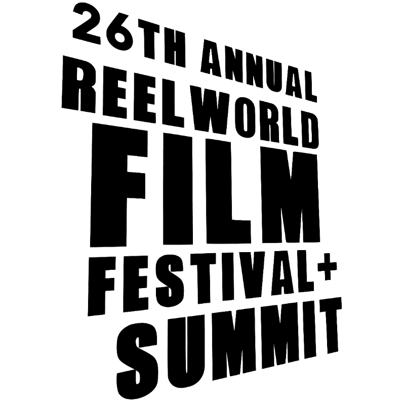 Bold black text reading "26th ANNUAL REELWORLD FILM FESTIVAL+ SUMMIT" is set against a plain white background.