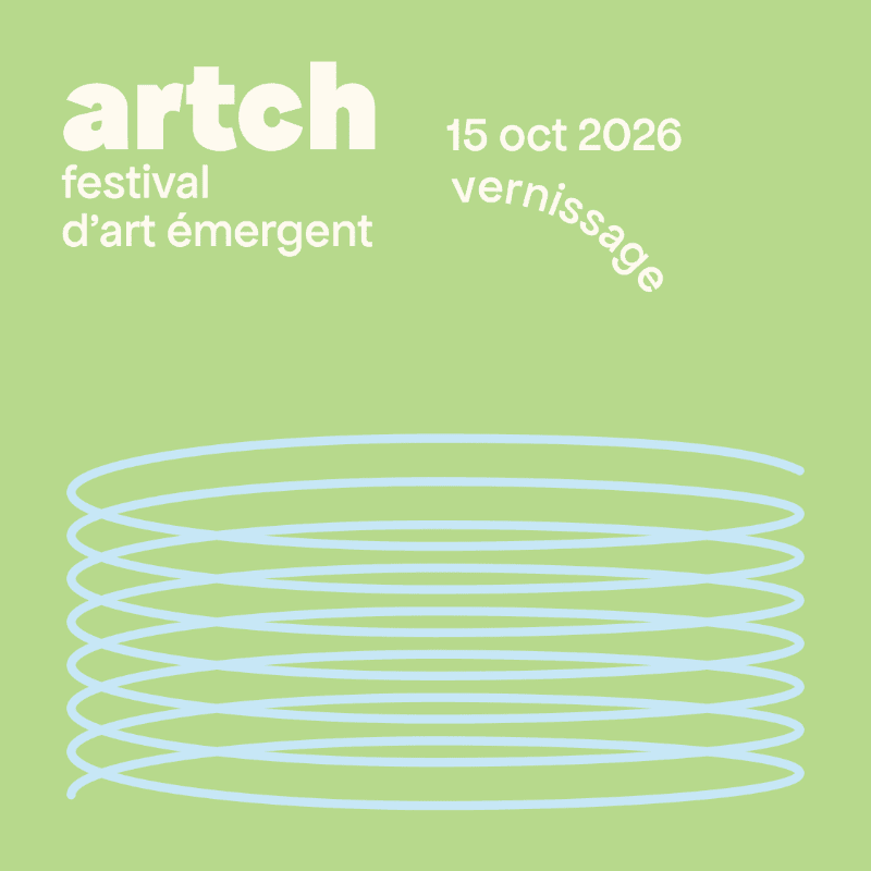 A brown spiral line drawing is centered within a circular border of red text against a light blue background.