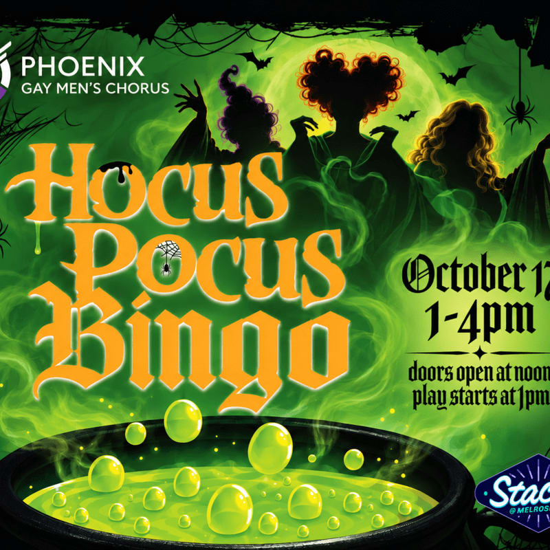 A bubbling green cauldron sits in the foreground beneath bold orange text, with silhouettes of witches and a spooky green atmosphere in the background.