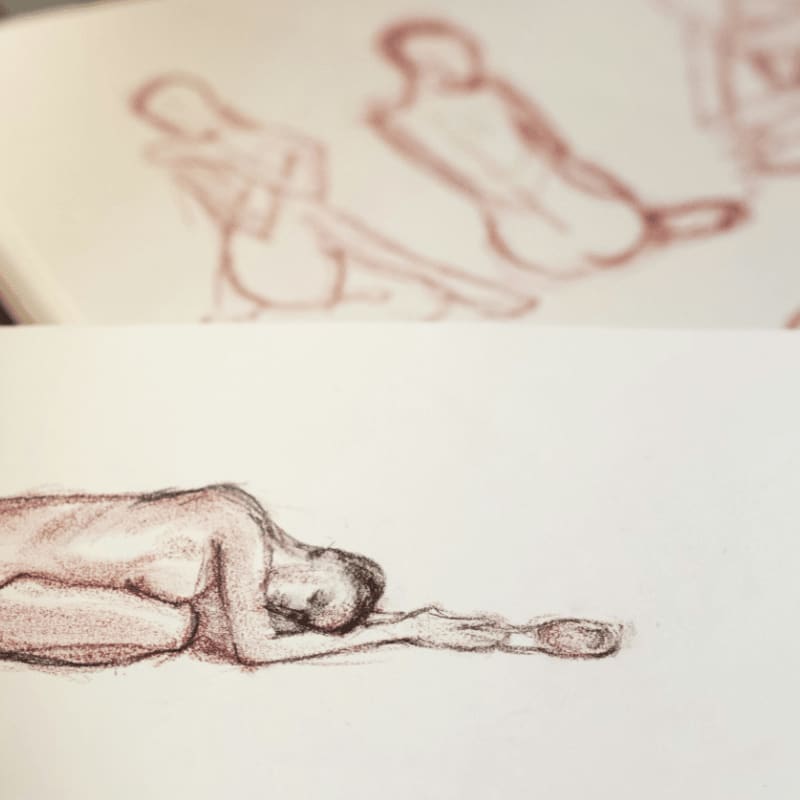 nude woman sketch drawing