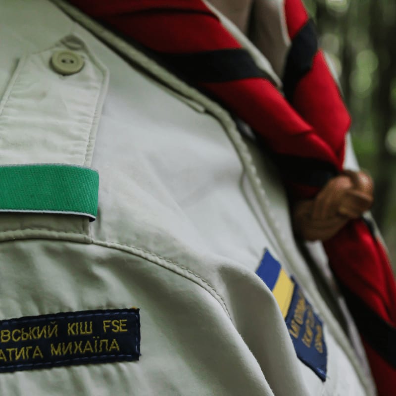 person in white and red jacket