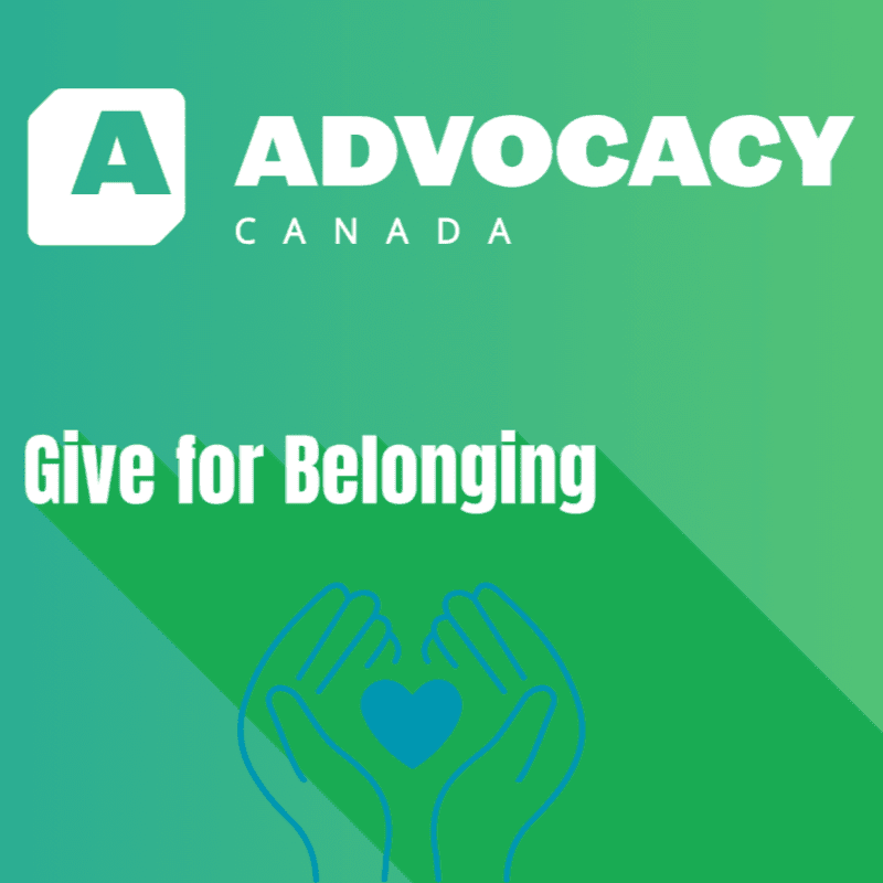White text and a blue heart icon held by hands are set against a green gradient background.