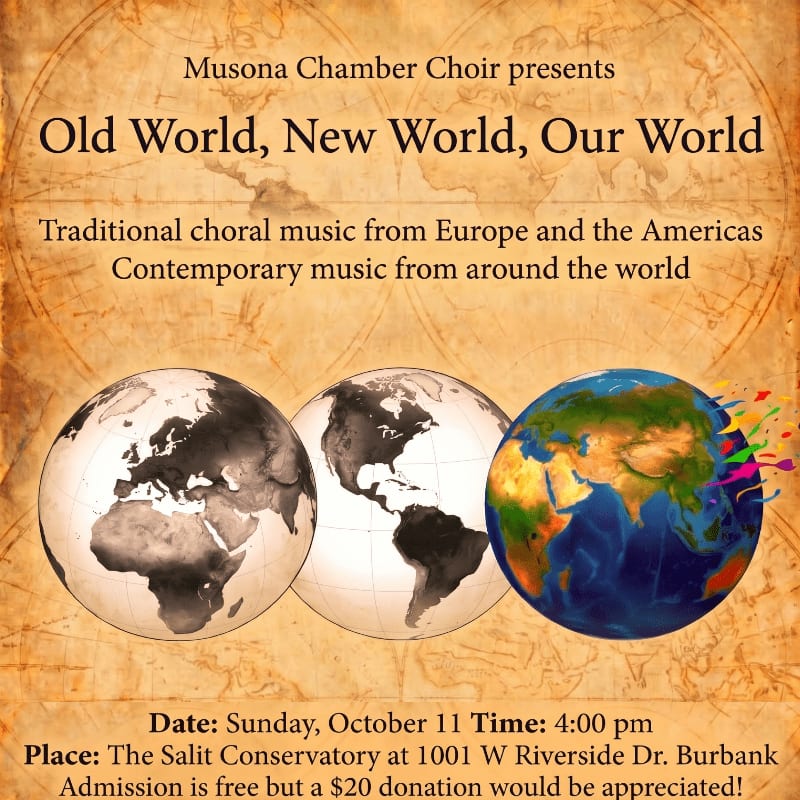 Three globes sit in the foreground against a background of an aged, parchment-style world map with event text.