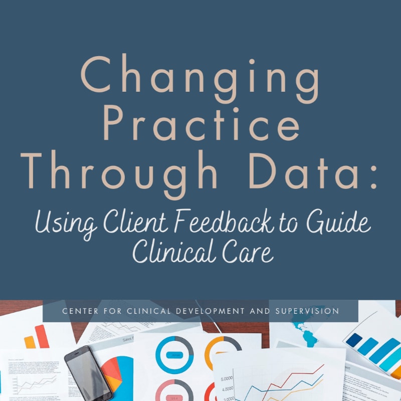 Text about changing practice through data is set against a blue background, with various data charts and a smartphone in the foreground.