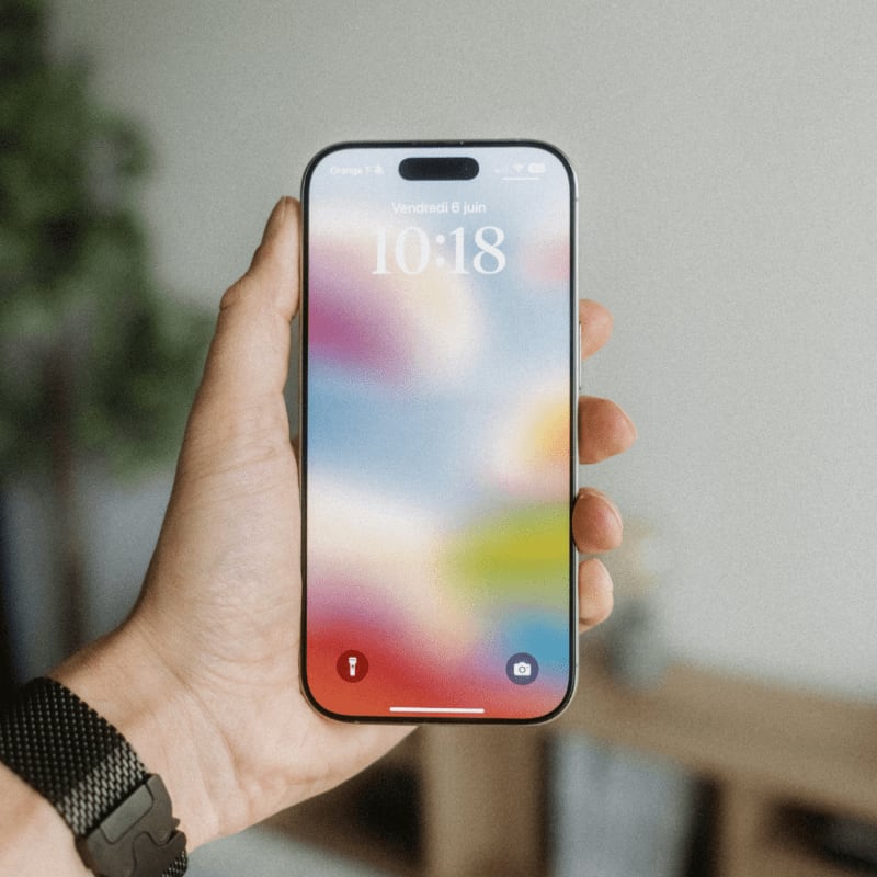 A person is holding a smartphone