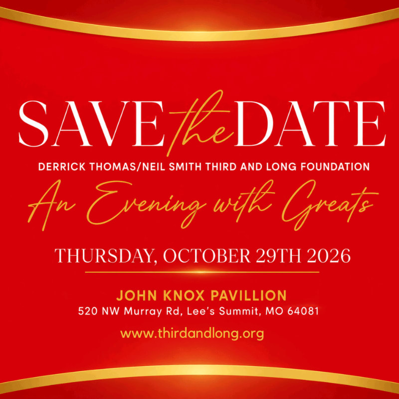 White and gold event text is centered over a vibrant red background framed by curved gold borders.