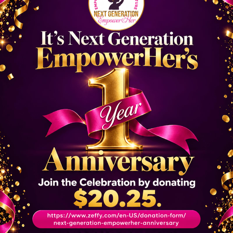 A golden number one wrapped in a pink ribbon and celebratory text sit in the foreground against a dark purple background filled with gold confetti and streamers.