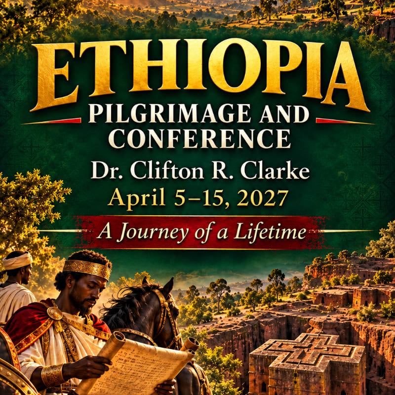 A man in royal attire reading a scroll while sitting on a horse occupies the foreground, set against a background of ancient stone structures and a rolling landscape under a gold-lettered event announcement.
