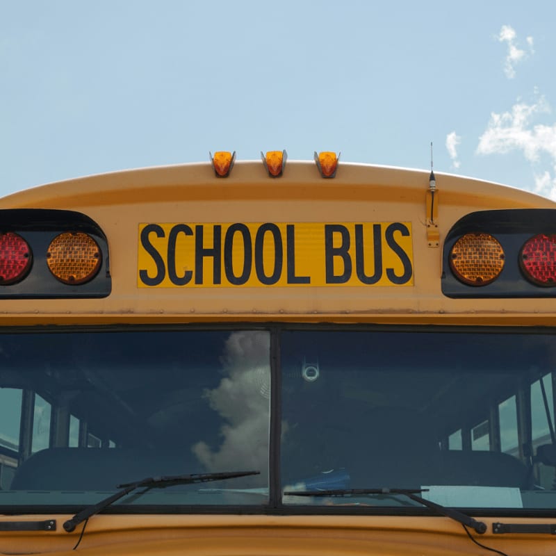yellow school bus with yellow school bus