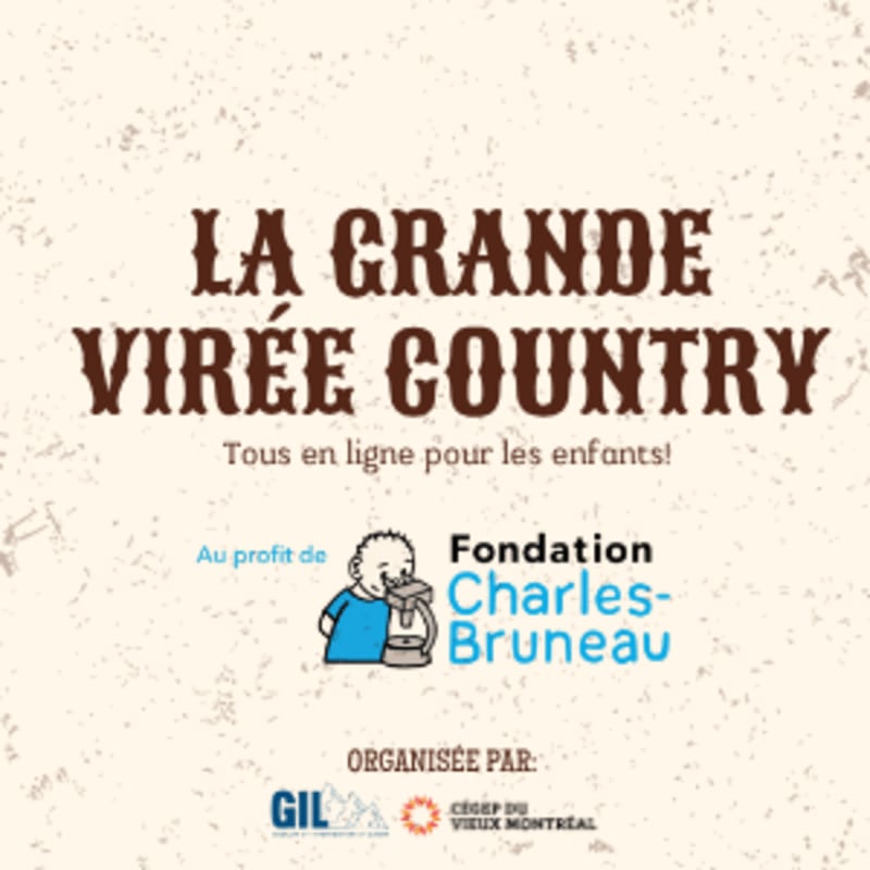 Brown and blue text and logos are centered on a textured, light beige background.