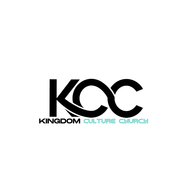 A black and teal "KCC Kingdom Culture Church" logo is centered on a plain white background.