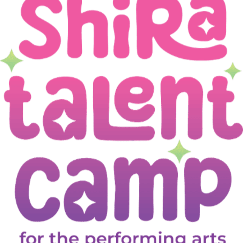 Pink and purple stylized text reading "ShiRa talent camp for the performing arts" is set against a plain white background.