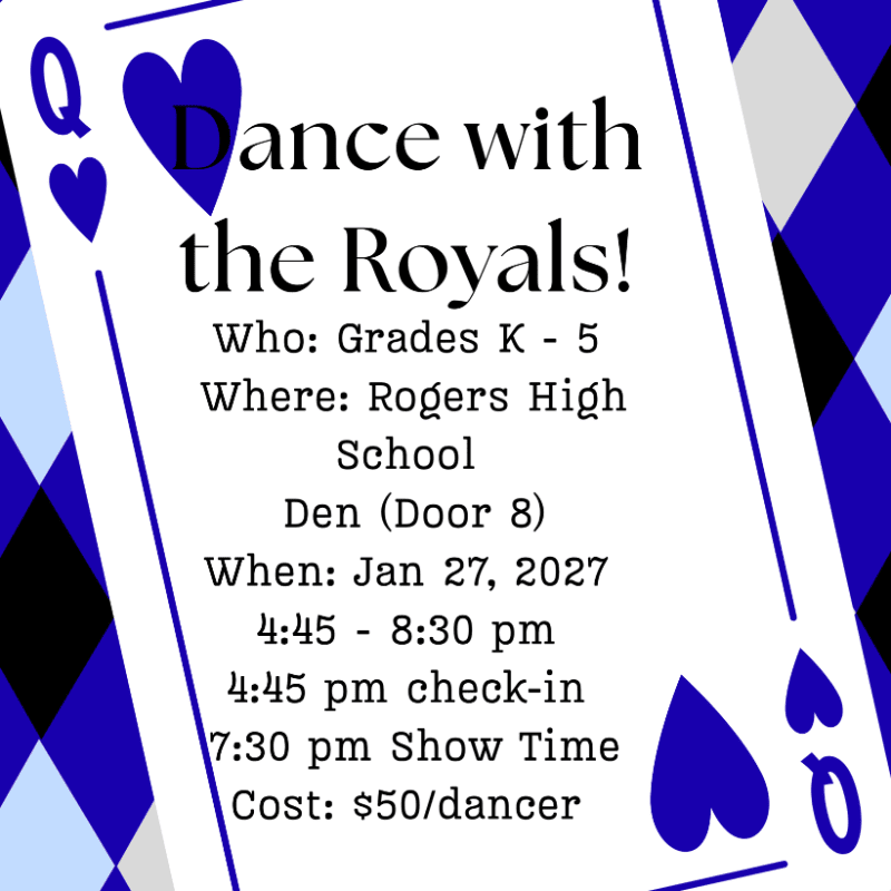 A white invitation card with blue text and heart symbols sits against a blue, black, and white diamond-patterned background.