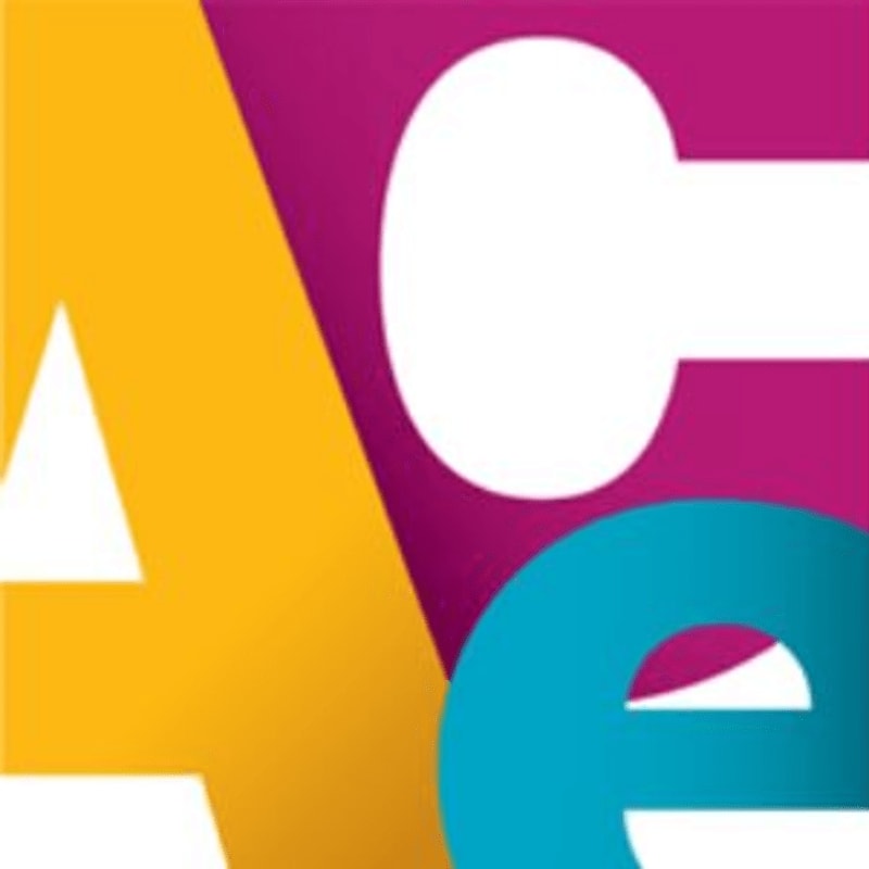 Colorful "ACE" letters are on the left, with "ACE MENTOR PROGRAM ARCHITECTURE CONSTRUCTION ENGINEERING" and a skyline of Greater Charlotte on the right.