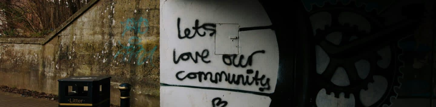 lets love over community text wall