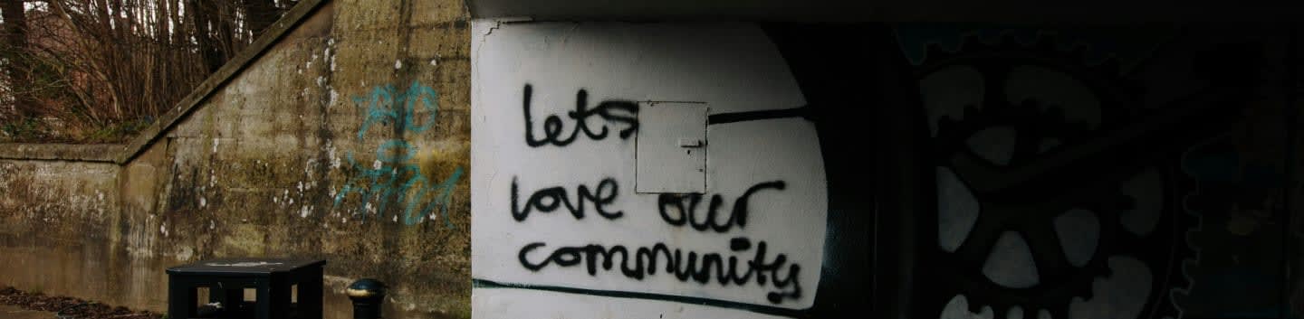 lets love over community text wall