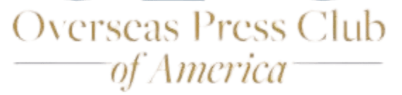 Gold-colored text reading "Overseas Press Club of America" is centered against a plain white background.