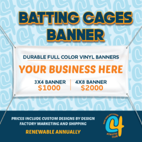 Batting Cages - 3x4' Banner item